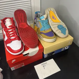 Jordan 4 Union Sz 9 $160 dunk high champion Sz 11 $50