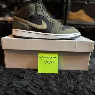 Jordan 1 Mid Olives VNDS $200 shipped! (SIZE 10)