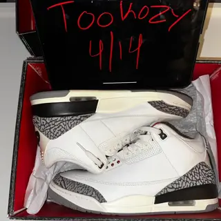 Jordan 3 white cement reimagined | size 11 |$200