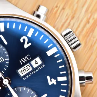 IWC Pilots Chronograph Le Petit Prince Blue Dial 43mm IW377714 with Box