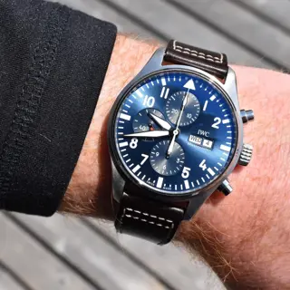 IWC Pilots Chronograph Le Petit Prince Blue Dial 43mm IW377714 with Box