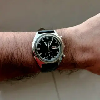 Seiko Chronograph Automatic Black Dial Watch. $300 Shipped.