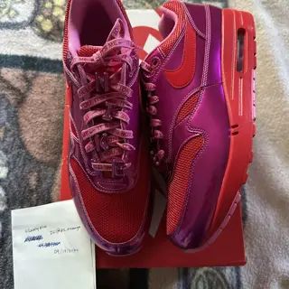 DS Air Max 1 Playful Pink Valentines Day Size 13m/14.5w - $130 shipped