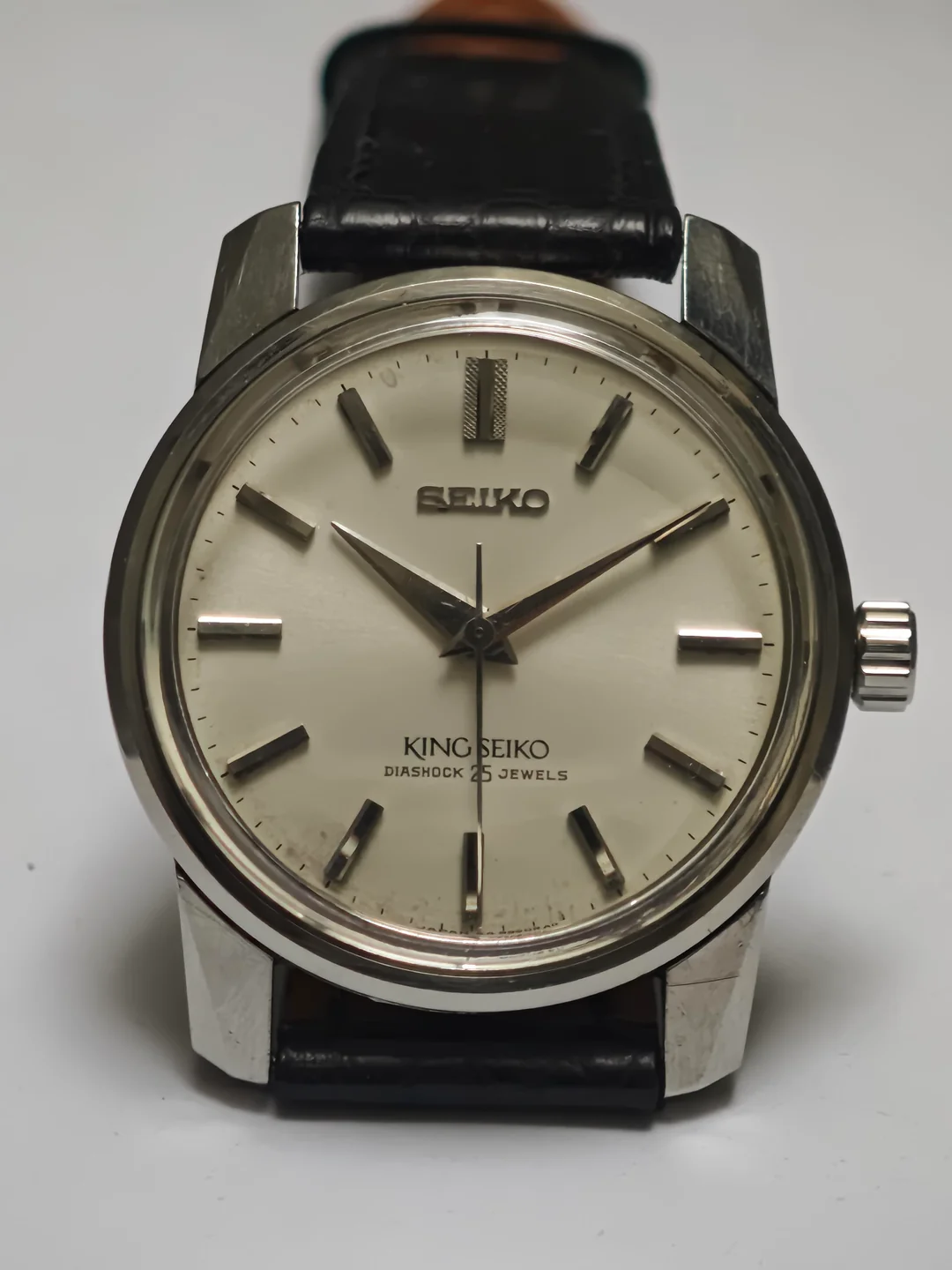 King Seiko 44-9990 — Pre-update Cal. 44A | Shield Medallion | $750