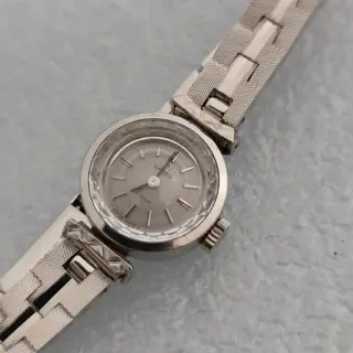 Omega De Ville 511.286 Ladies Manual Cal 485 Silver Cocktail Cut Glass Watch $190