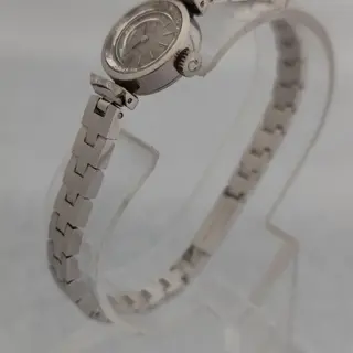 Omega De Ville 511.286 Ladies Manual Cal 485 Silver Cocktail Cut Glass Watch $190