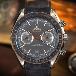Omega Speedmaster Racing Chronograph Gold/Grey Dial – BOX & PAPERS – 329.23.44.51.06.001