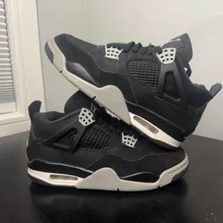 Jordan 4 black canvas Sz 8 used no box $100 price reduction
