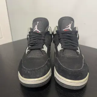 Jordan 4 black canvas Sz 8 used no box $100 price reduction