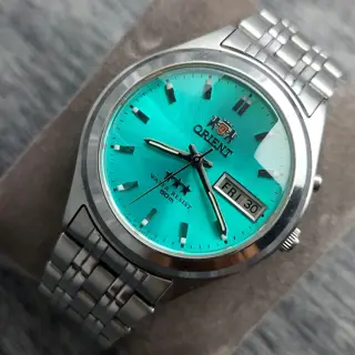 Orient Three Star Green Teal Dial Automatic Movement