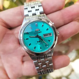 Orient Three Star Green Teal Dial Automatic Movement
