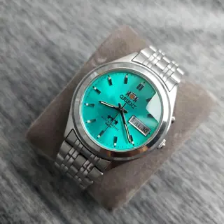 Orient Three Star Green Teal Dial Automatic Movement