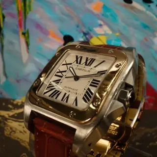 Cartier Santos XL Automatic Two-Tone - Solid 18k Gold Bezel