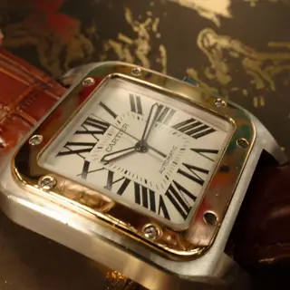 Cartier Santos XL Automatic Two-Tone - Solid 18k Gold Bezel