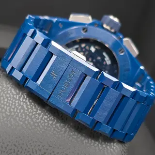 Hublot Big Bang Unico Integrated Blue Ceramic, 42mm Flyback Chronograph! Like new