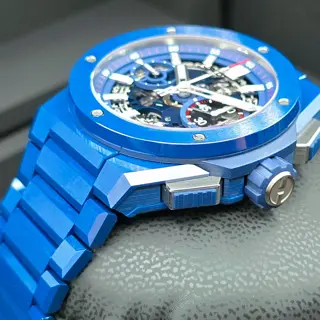 Hublot Big Bang Unico Integrated Blue Ceramic, 42mm Flyback Chronograph! Like new