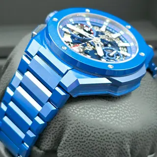 Hublot Big Bang Unico Integrated Blue Ceramic, 42mm Flyback Chronograph! Like new