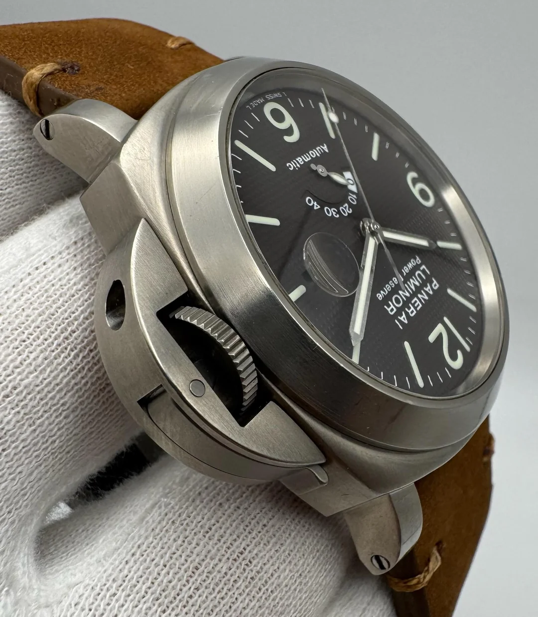 Panerai Luminor Power Reserve PAM57 Titanium Tobacco Dial Very Rare ...