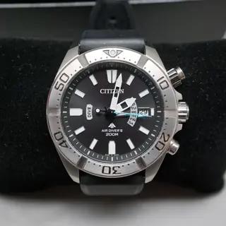 Citizen Promaster PMD56-3083 Air Divers 200M Black Dial JDM Solar Quartz Watch - $235