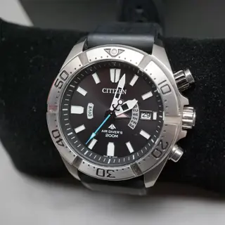 Citizen Promaster PMD56-3083 Air Divers 200M Black Dial JDM Solar Quartz Watch - $235