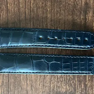 Authentic OEM Omega 21mm blue leather strap