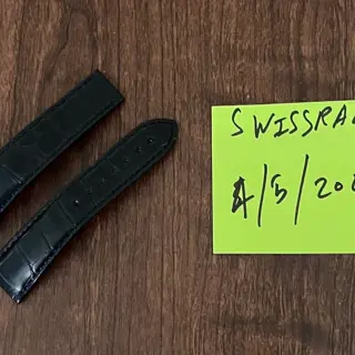 Authentic OEM Omega 21mm blue leather strap