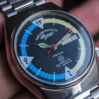 Vintage West End Watch T.4057 Sowar Prima IN stripes Dial automatic watch Price 165$