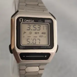 Rare Omega Sensorquartz Stainless Steel 1640 LCD Quartz Watch $1000