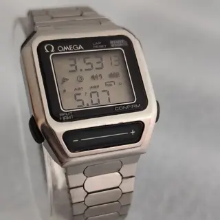 Rare Omega Sensorquartz Stainless Steel 1640 LCD Quartz Watch $1000