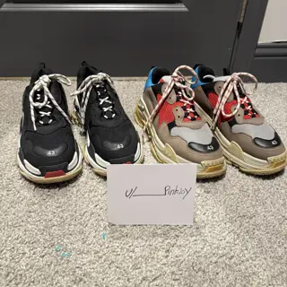 Balenciaga triple S (2 colorways, 500 OBO) size 43 US 10