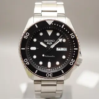 New Seiko 5 Sports SBSA005 4R36 5KX JDM Sports Style Black Dial Automatic Watch - $200