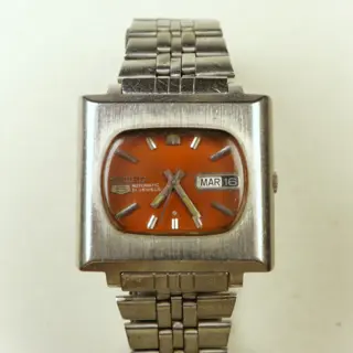 Vintage Seiko 5 Automatic 6119-5420T TV-Style Red Dial Men’s Watch – Japan Made 95$ Excellent Condition