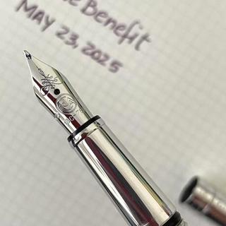 Fountain Pen - Caran D`Ache Madison Clou de Paris Silver Plated-Rhodium Coated