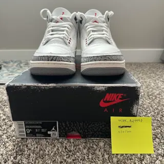 Used Jordan 3 White Cements Size 9.5M $170 Shipped