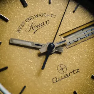 November 1985 Rare West End Watch Co. Sowar 🇨🇭 Gold-Filled Bezel🏅 Octagon Case Shape with Gold Dust Dial ✨ $150 shipped!