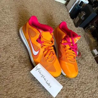LeBron 9 low Floridians, sz 11, tried on, replacement box, 120 shipped