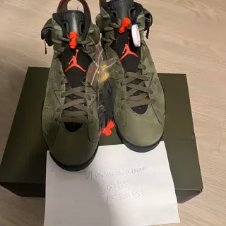 Jordan 6 Travis Scott Olive DS size 10