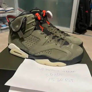 Jordan 6 Travis Scott Olive DS size 10