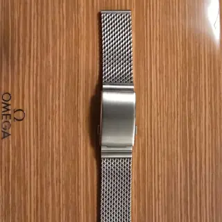 STAIB Polished Finish Heavy Mesh Bracelet with Diver Extension Buckle (20mm)