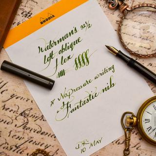 Rare Waterman's 32 1/2 BHR with a unique Left Oblique Smooth Italic nib - Full Flex