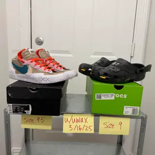 Lot of sneakers | SWIPE TO SEE ALL | SZ 9, SZ 9.5, SZ 10, SZ 10.5 | Jordan’s, Dunks, Yeezy, Adidas, Air Max, Nike x Sacai x KAWS, and Crocs | Prices $40 - $160