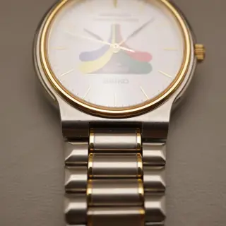 Vintage 1998 Seiko 5P31-6A50 Nagano Olympics Hospitality Two Tone Quartz Watch - $150