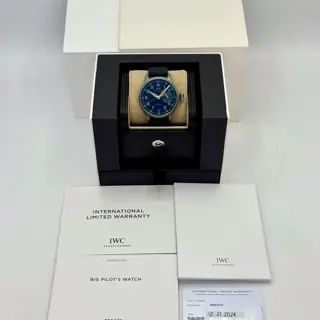2024 IWC Big Pilot's Watch Racing Works 46mm IW501019 Titanium Blue Dial - $11,500