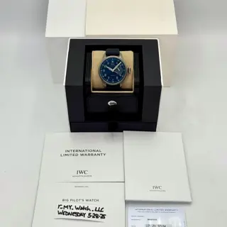 2024 IWC Big Pilot's Watch Racing Works 46mm IW501019 Titanium Blue Dial - $11,500