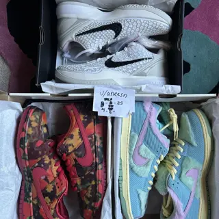 Kobe 6 Protro All-Star, Verdy SB Dunk, and Wizard of Oz SB Dunk, all DS SZ 10 looking for SZ 10.5