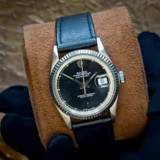 Rolex Datejust 16014 Black dial on Rolex Leather $4775
