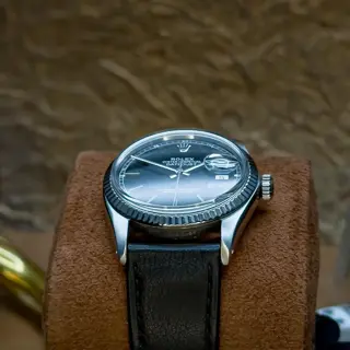 Rolex Datejust 16014 Black dial on Rolex Leather $4775