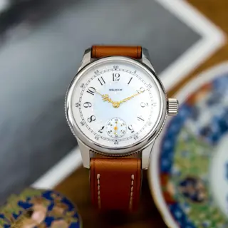 40 mm Elgin conversion from 1903, flawless porcelain-enamel dial
