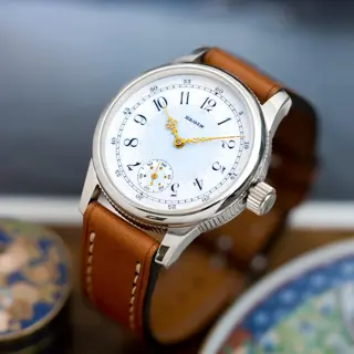 40 mm Elgin conversion from 1903, flawless porcelain-enamel dial