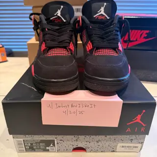 used size 11.5 red Thunder Jordan 4 $250 shipped